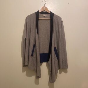 LABEL + Thread open wool cashmere blend cardigan with pockets. Size Xs